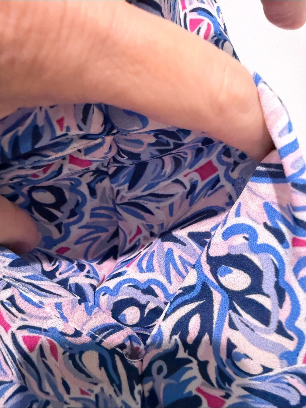 SIMPLY SOUTHERN Blue and Pink Floral Smocked Dress-Size M - Picture 4 of 6